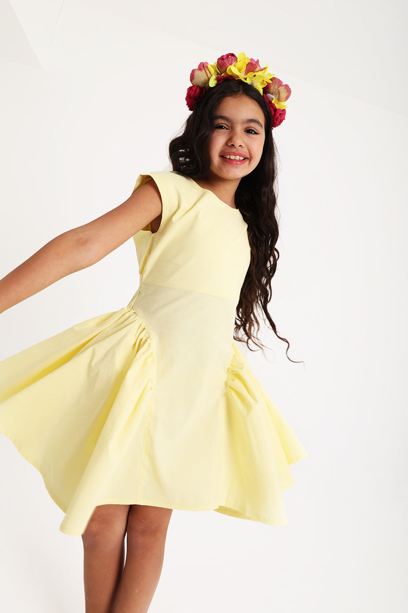 butter yellow Blush dress