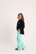 Mint blue cargo pants