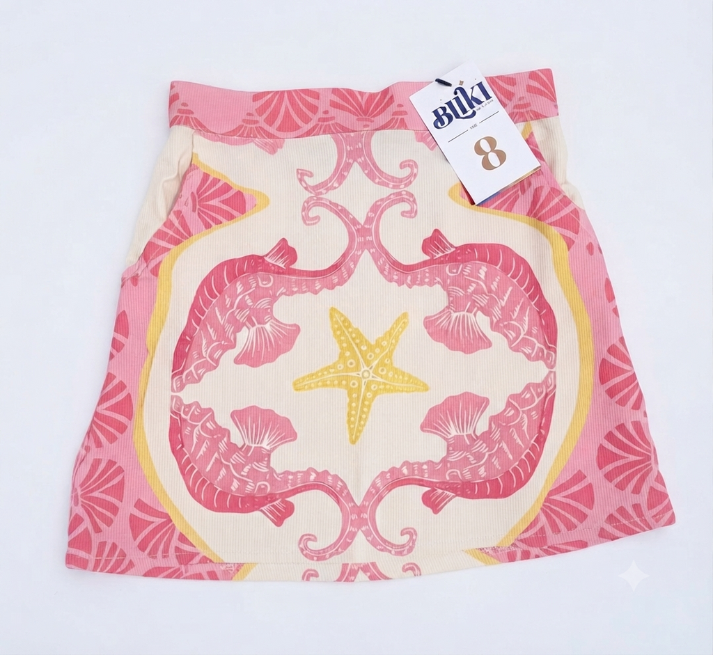 Printed Seashore Skirt Pinky