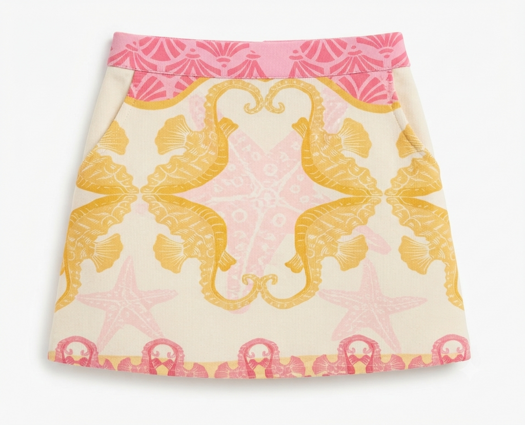 Printed Seashore Skirt