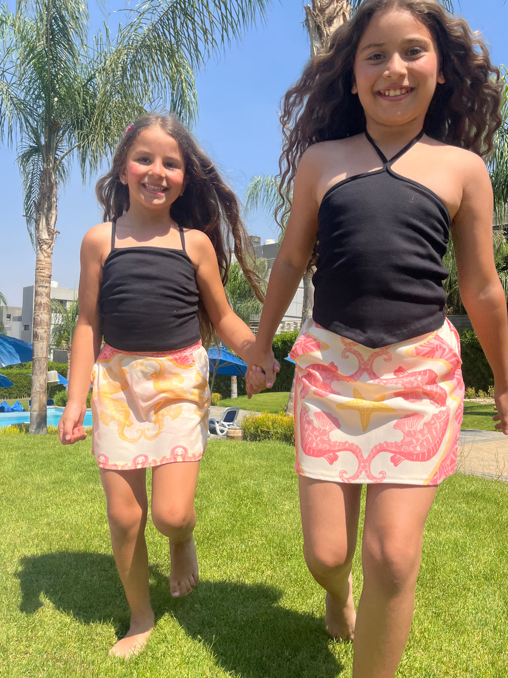Printed Seashore Skirt