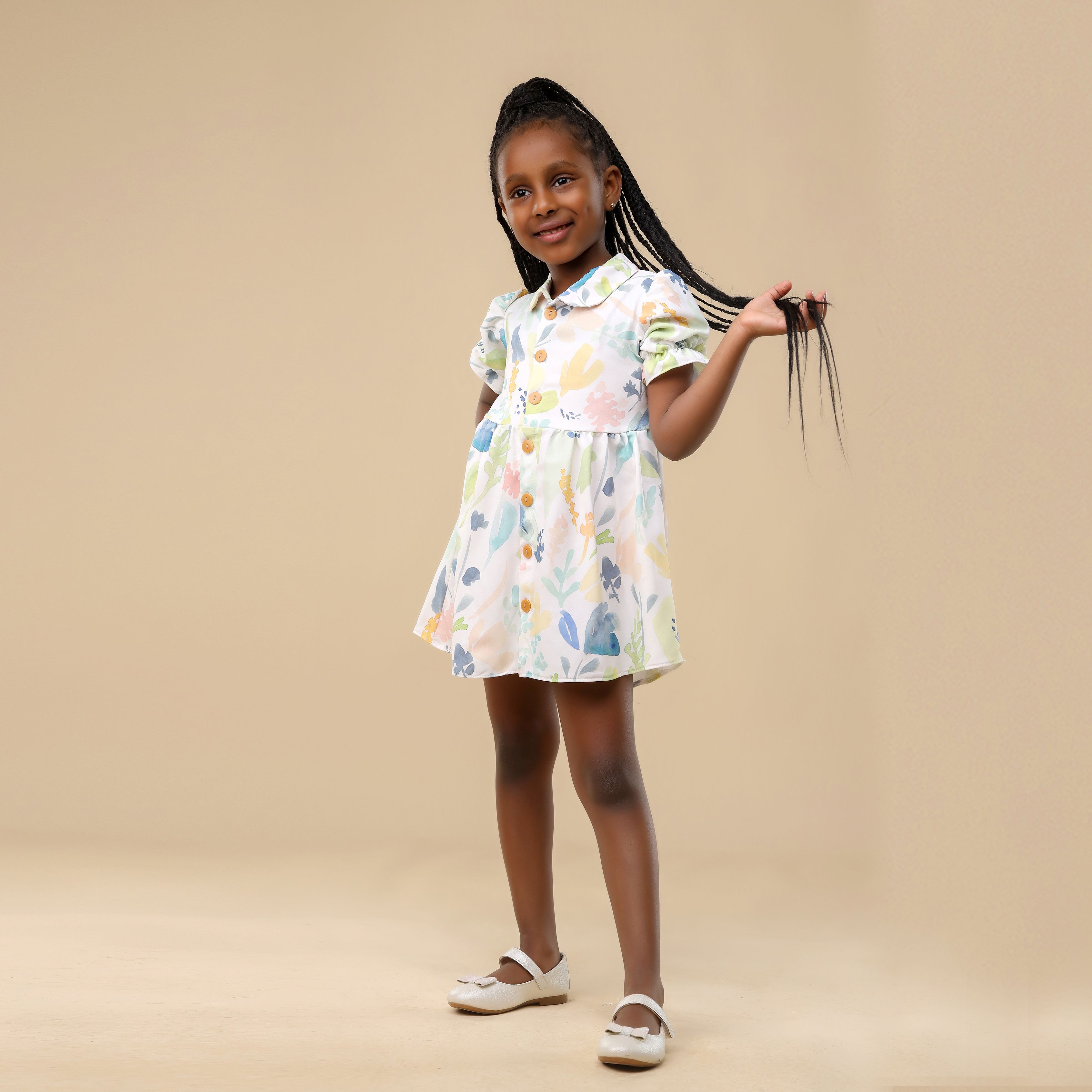 Pastel Buttoned Dress - image 3