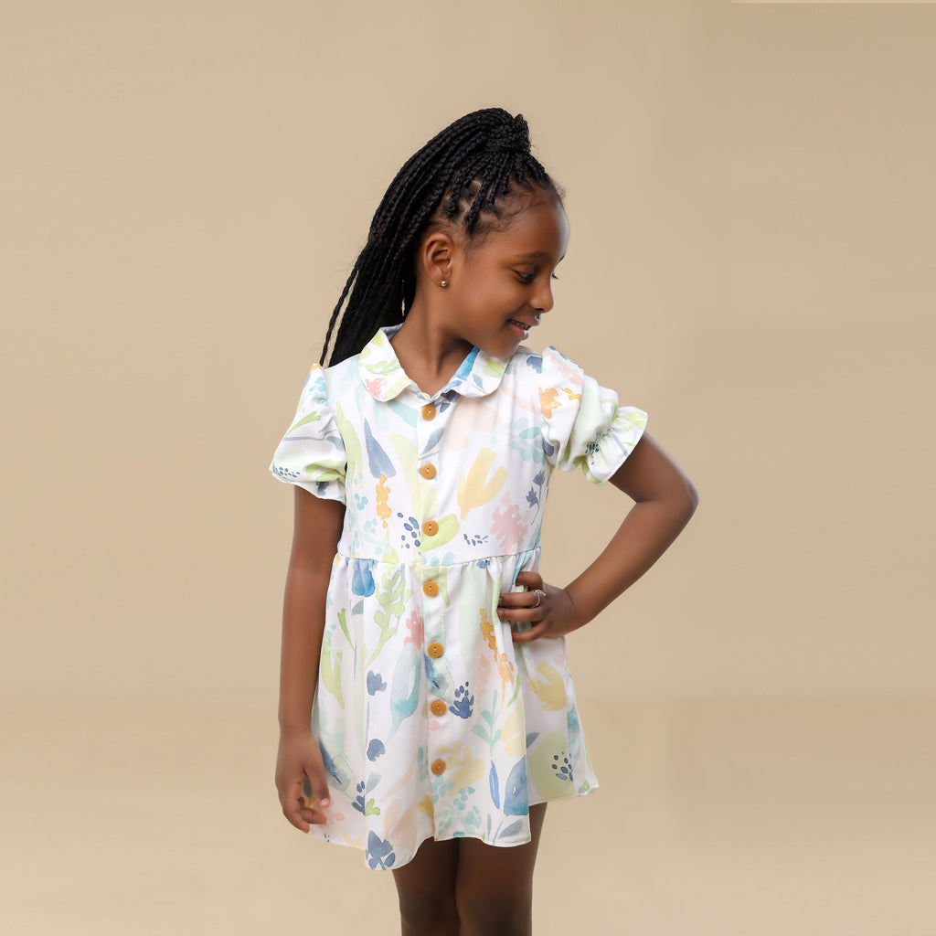 Pastel Buttoned Dress