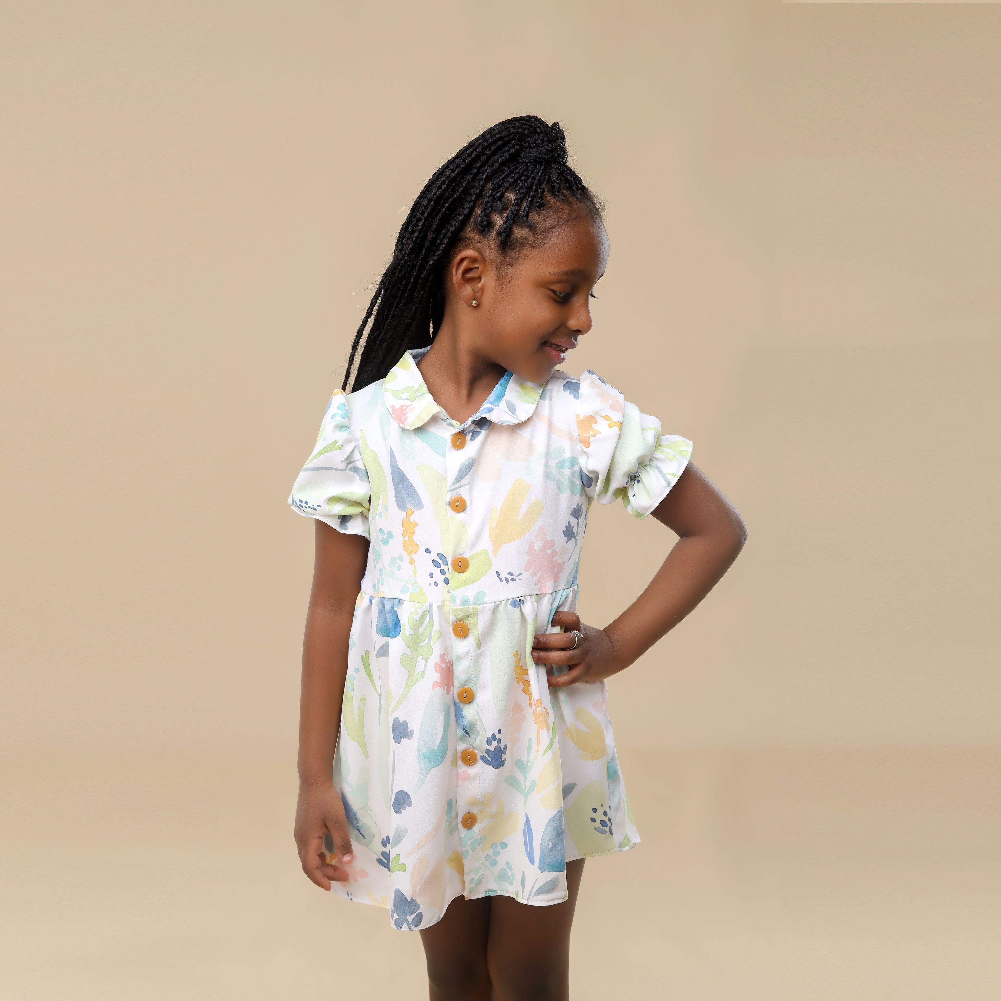Pastel Buttoned Dress