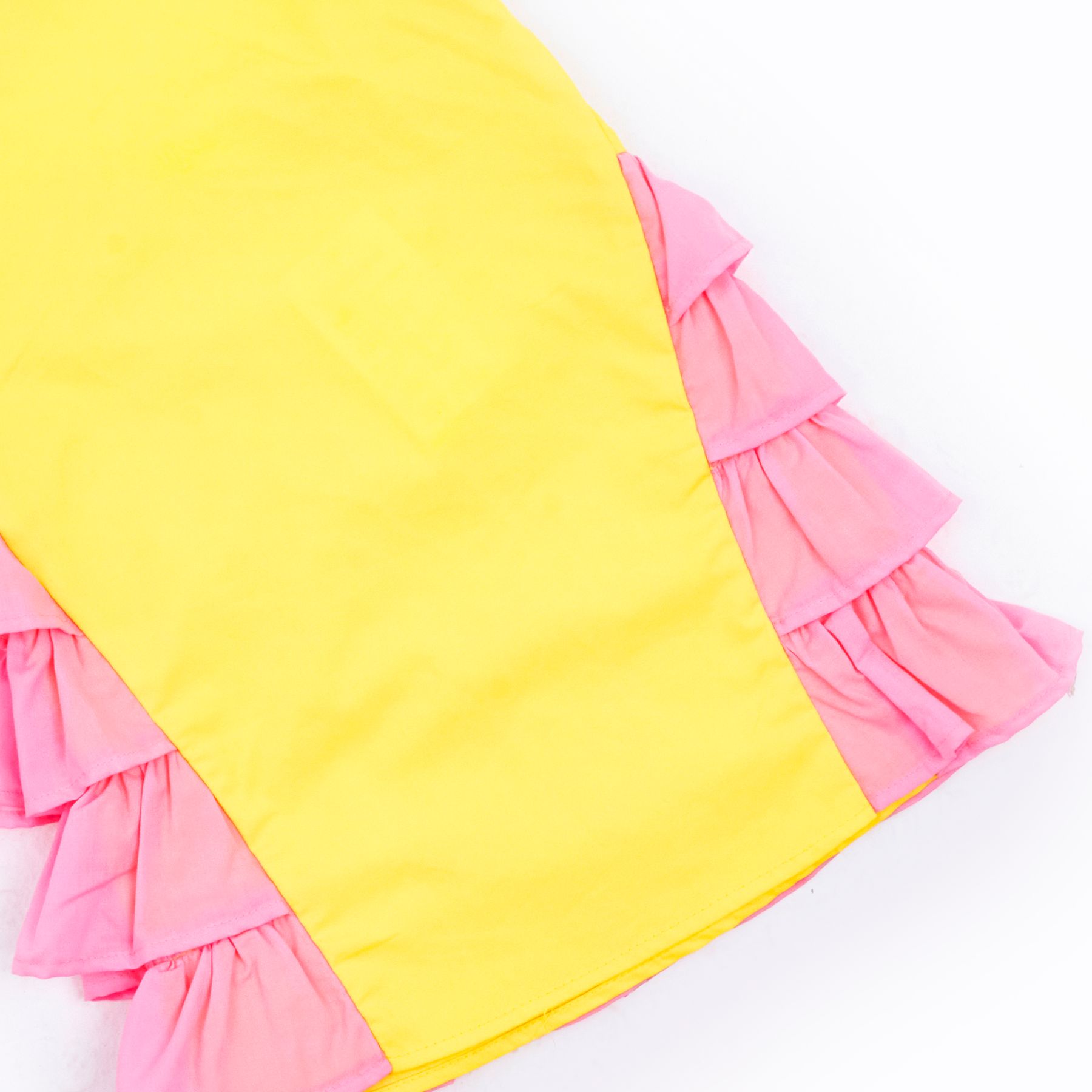 Ruffles Dress (Yellow + Pink)) - image 5