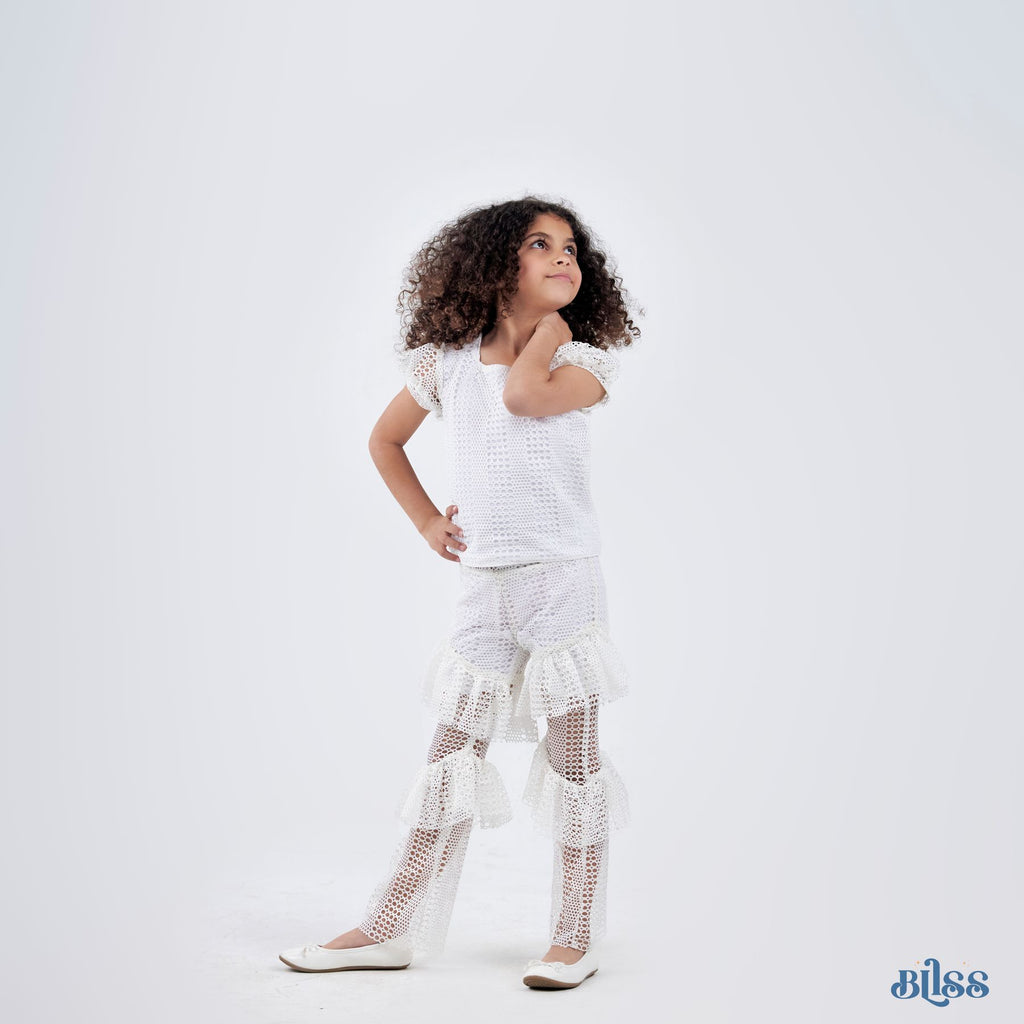 Set of 2 (wihte net Top + White Net Pants) - image 5
