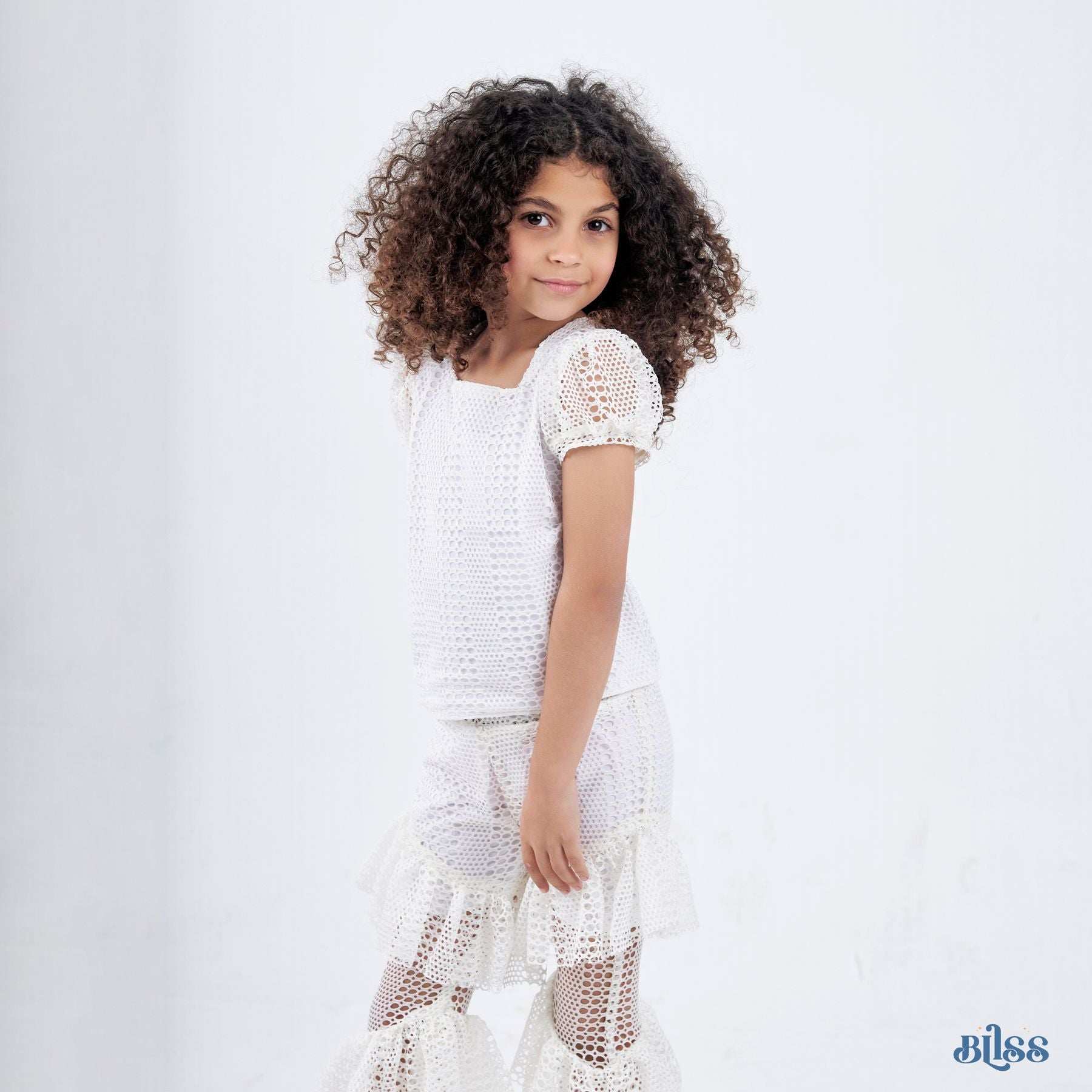 Set of 2 (wihte net Top + White Net Pants) - image 6