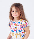 Printed top with back Ribbon