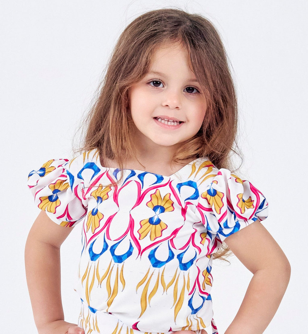 Printed top with back Ribbon - image 2