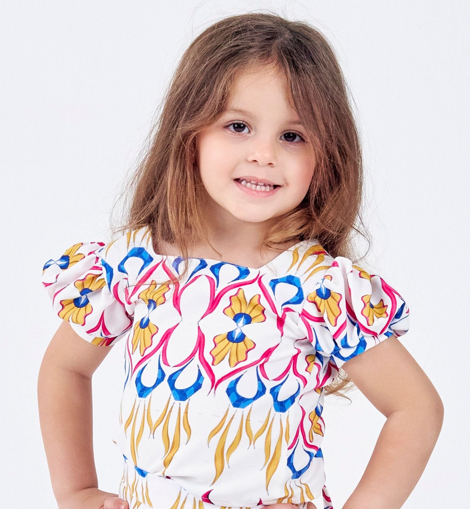 Printed top with back Ribbon - image 2