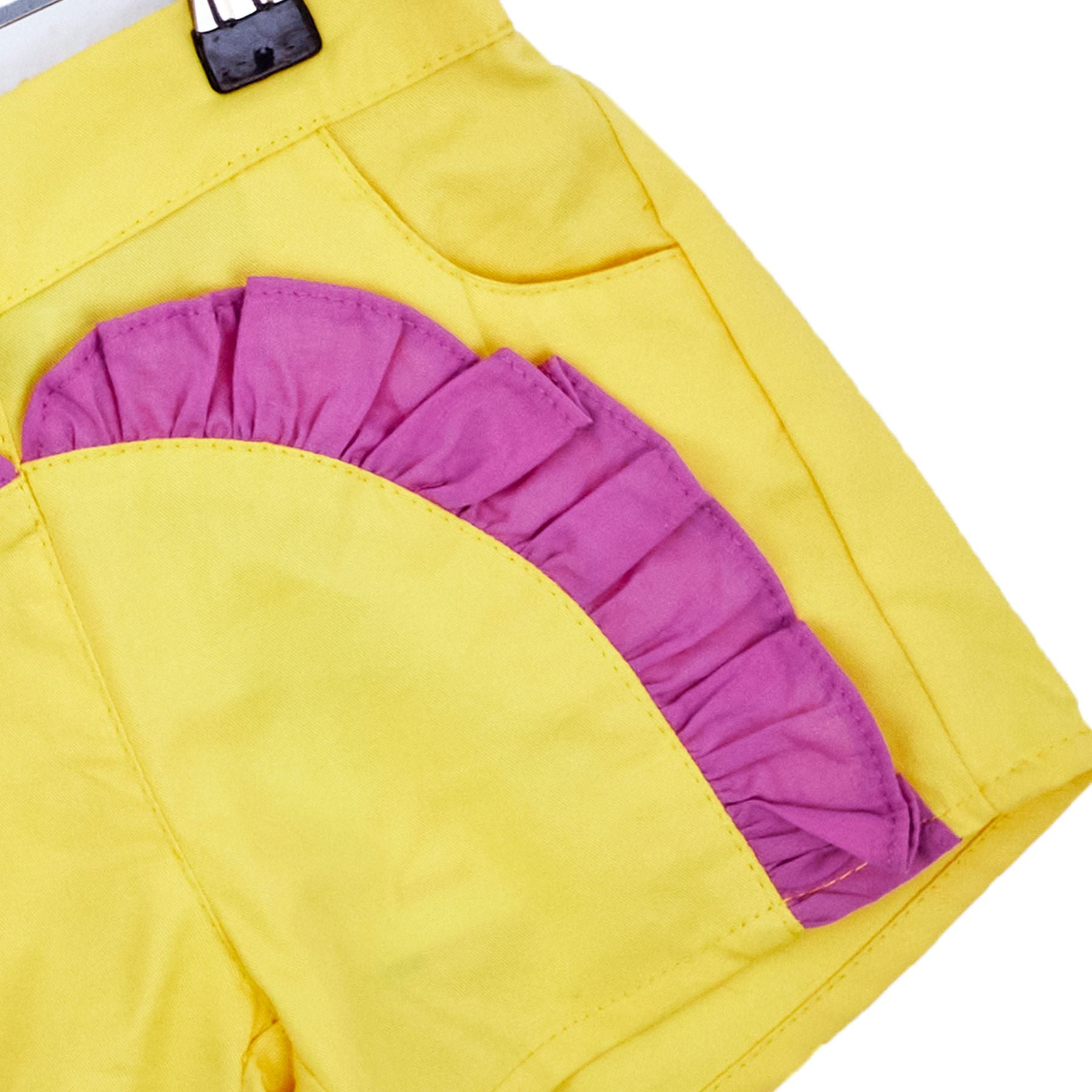 Ruffles Shorts ( Yellow + purple) - image 2