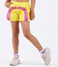 Ruffles Shorts ( Yellow + purple)