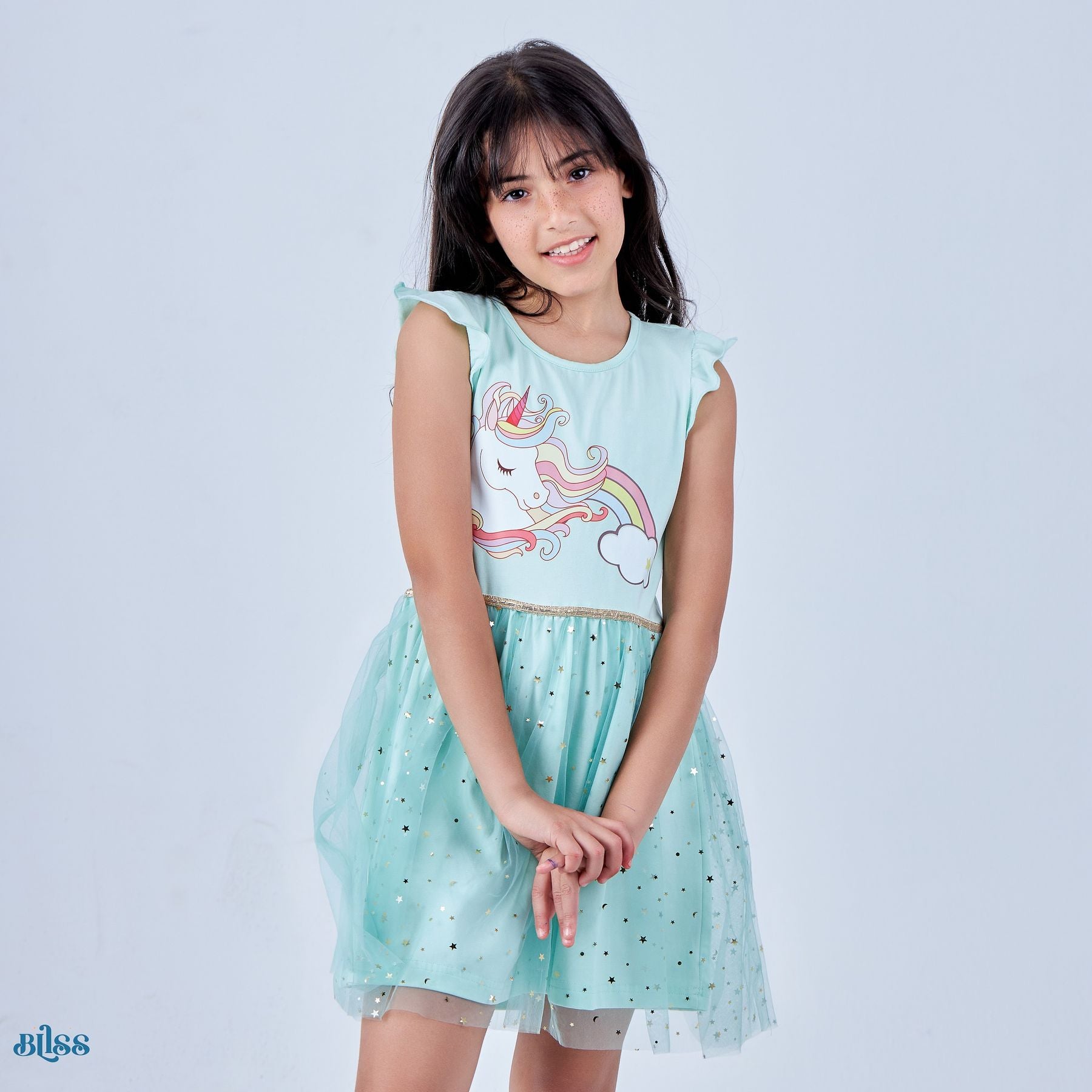 Unicorn cotton tulle dress