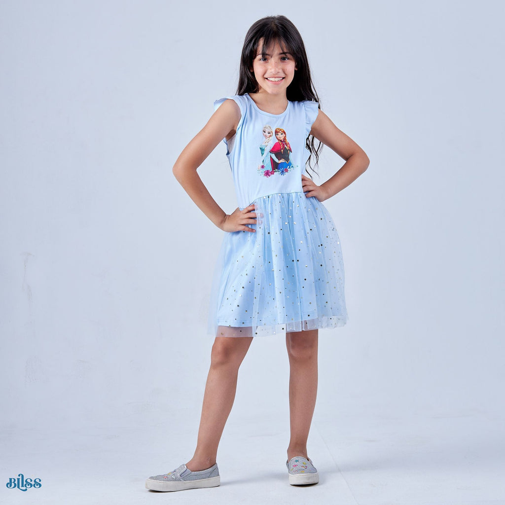 Frozen cotton tulle dress