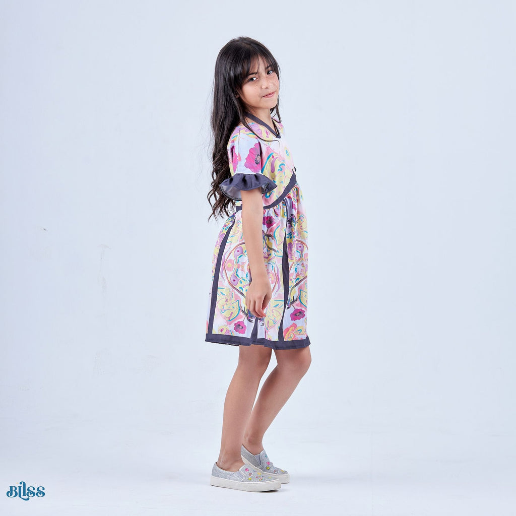 Flowers printed dress - image 2