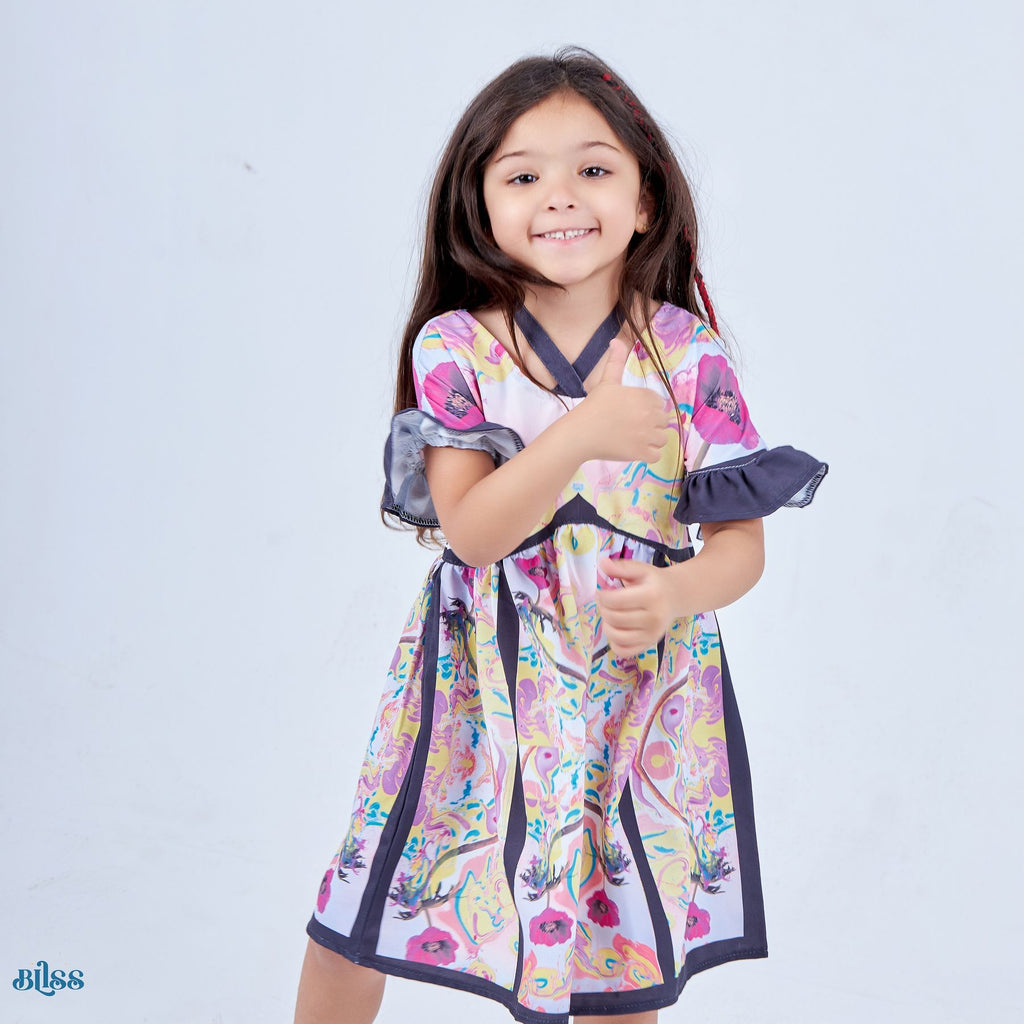 Flowers printed dress - image 4