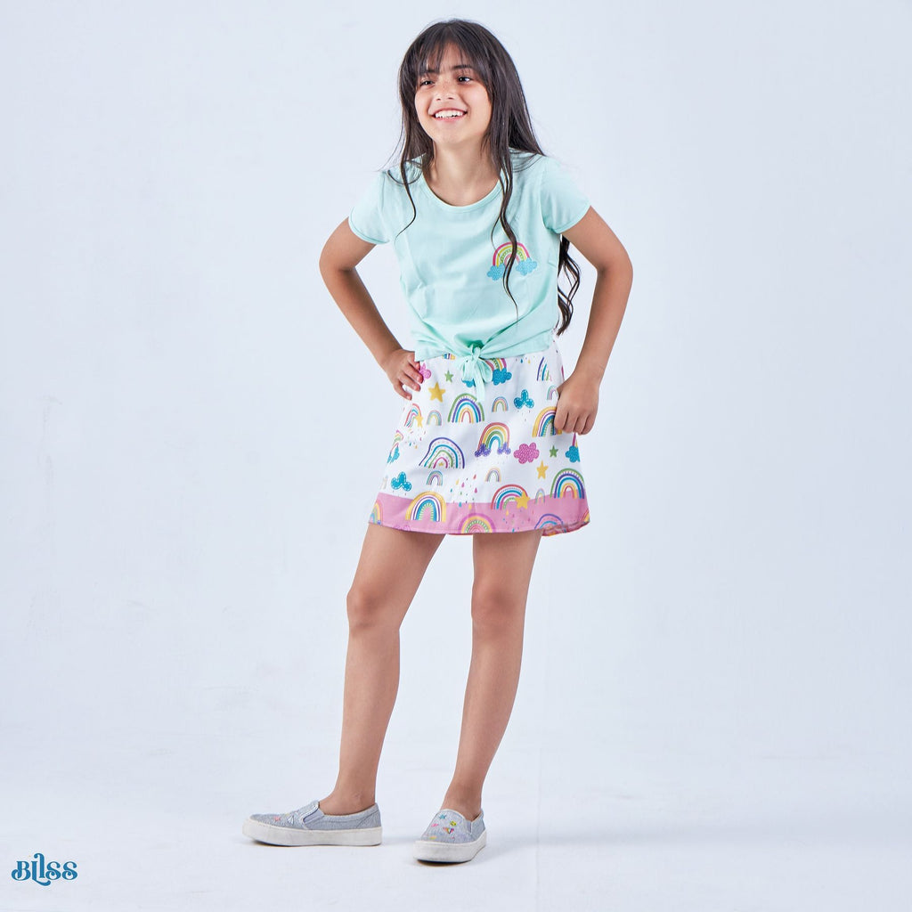 Set of 2 Rainbow T-shirt and skirt - image 3