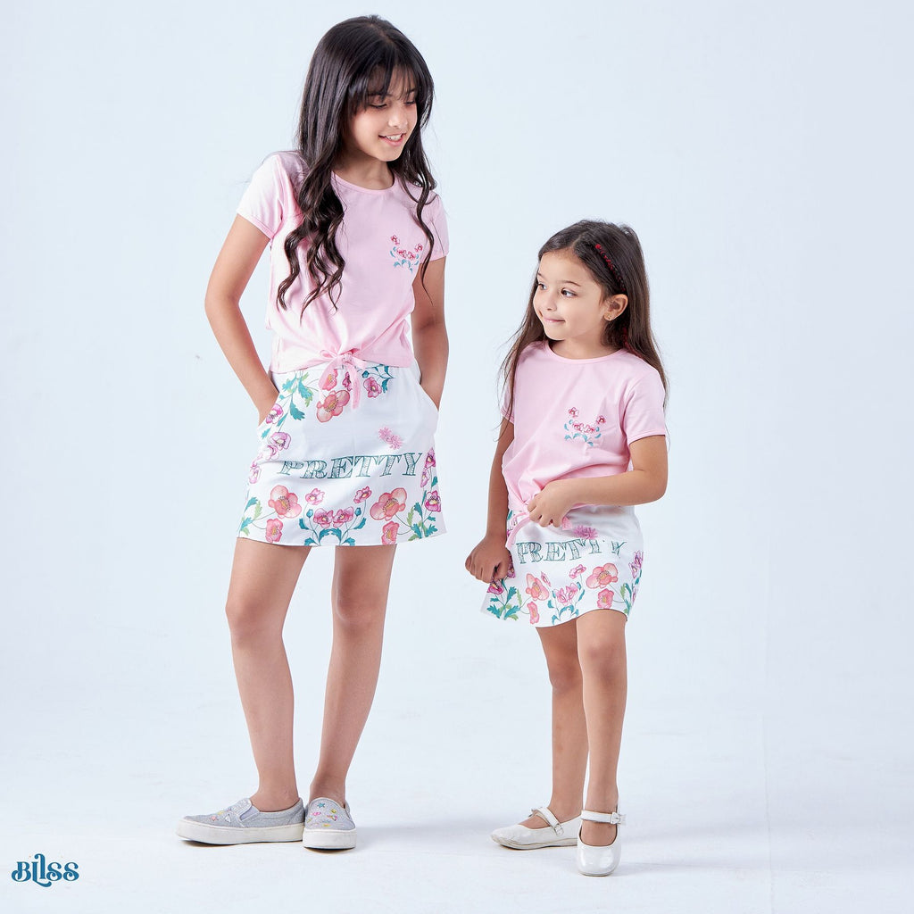 Set of 2 Floral T-shirt and skirt - image 3