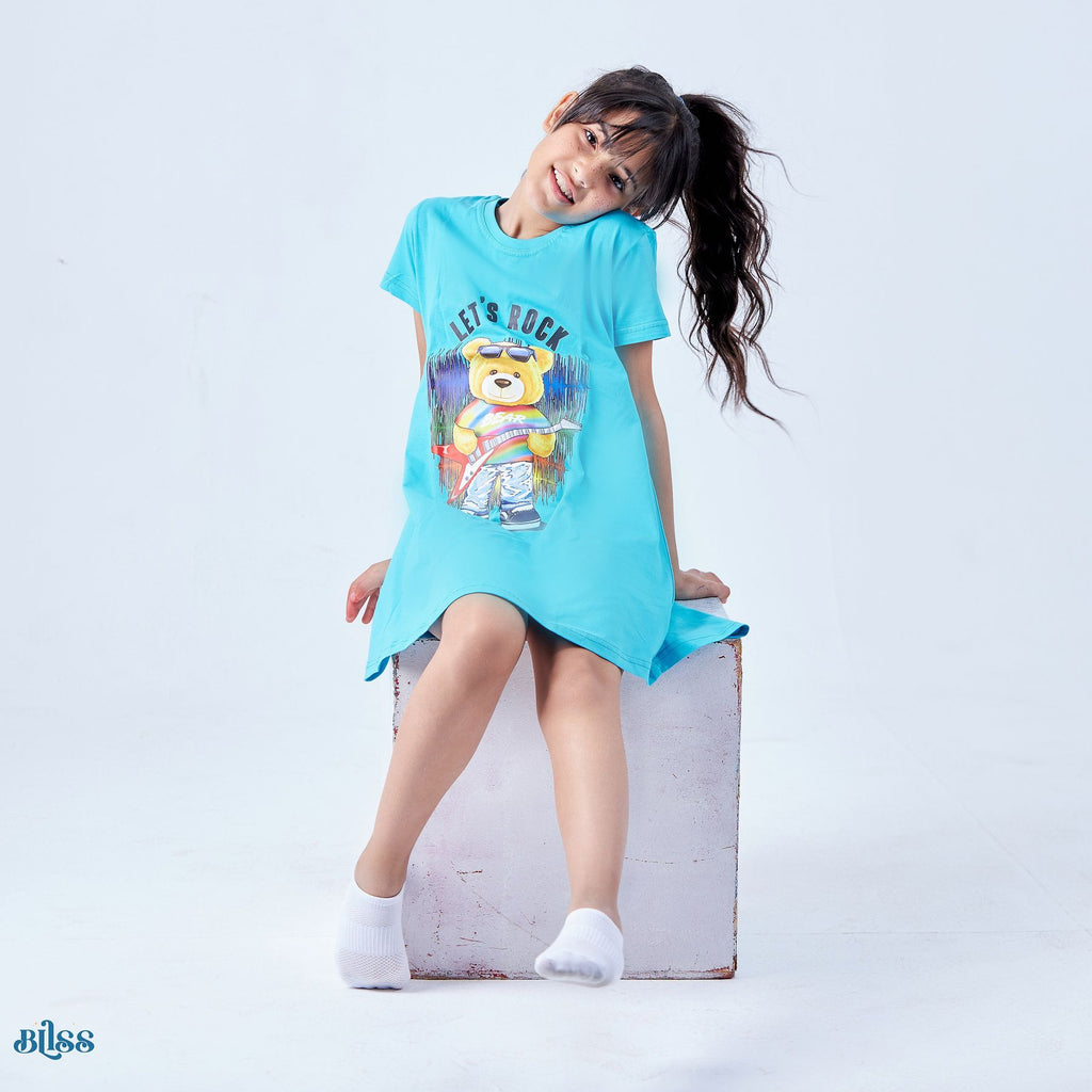 Blue Lets rock Night Shirt