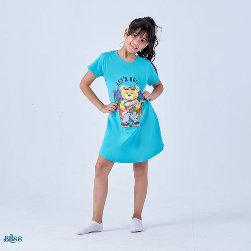 Blue Lets rock Night Shirt - image 2
