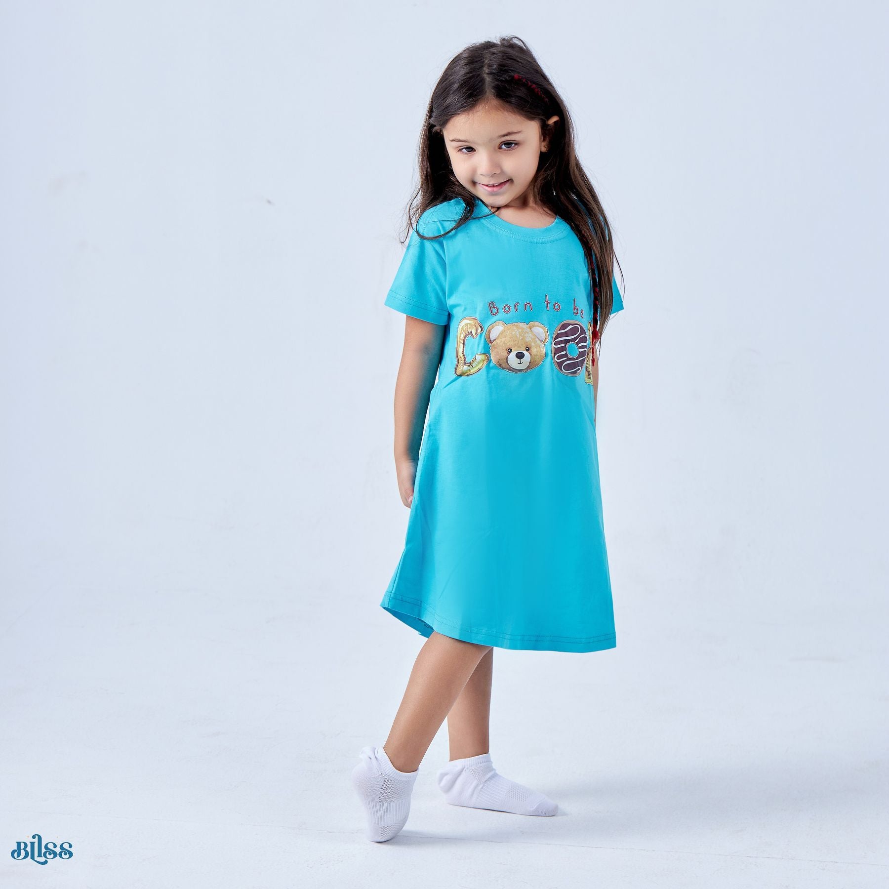 Blue Born to be Night Shirt - image 3