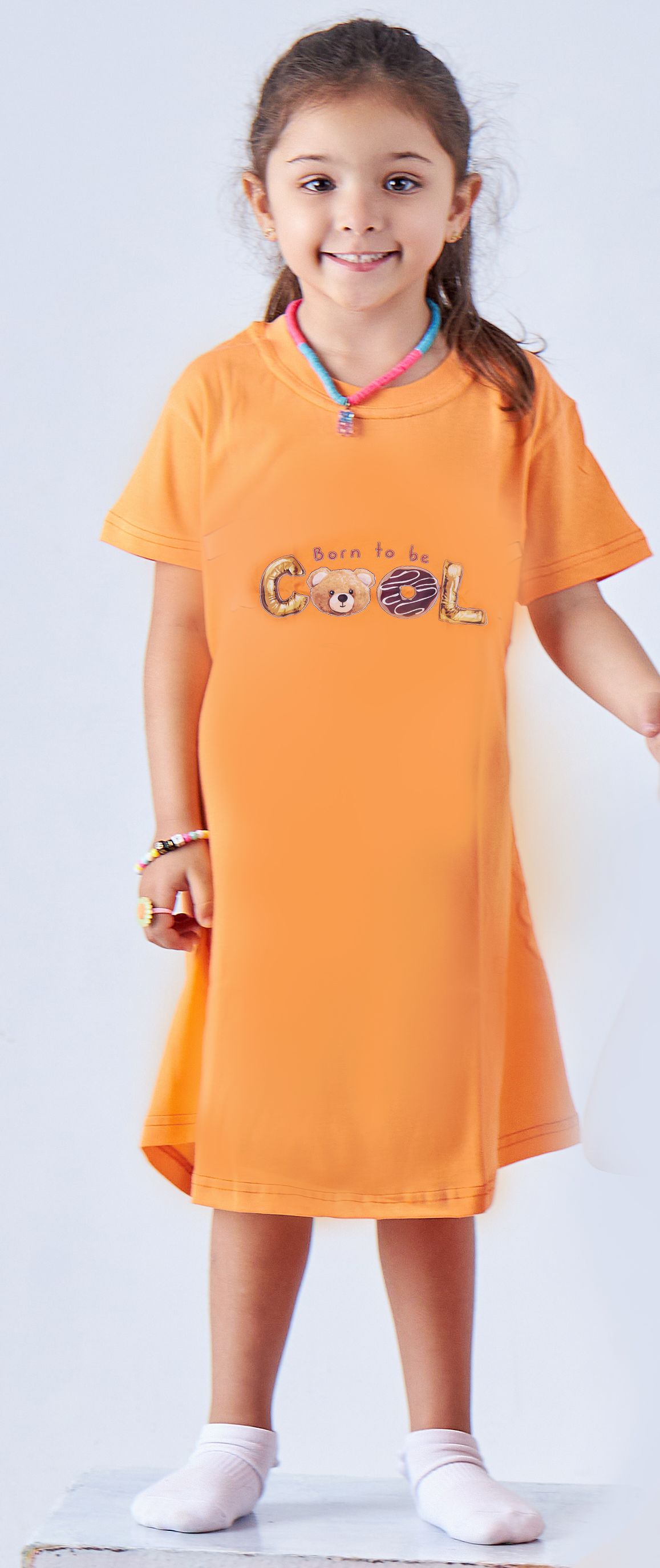 Orange born to be Night Shirt
