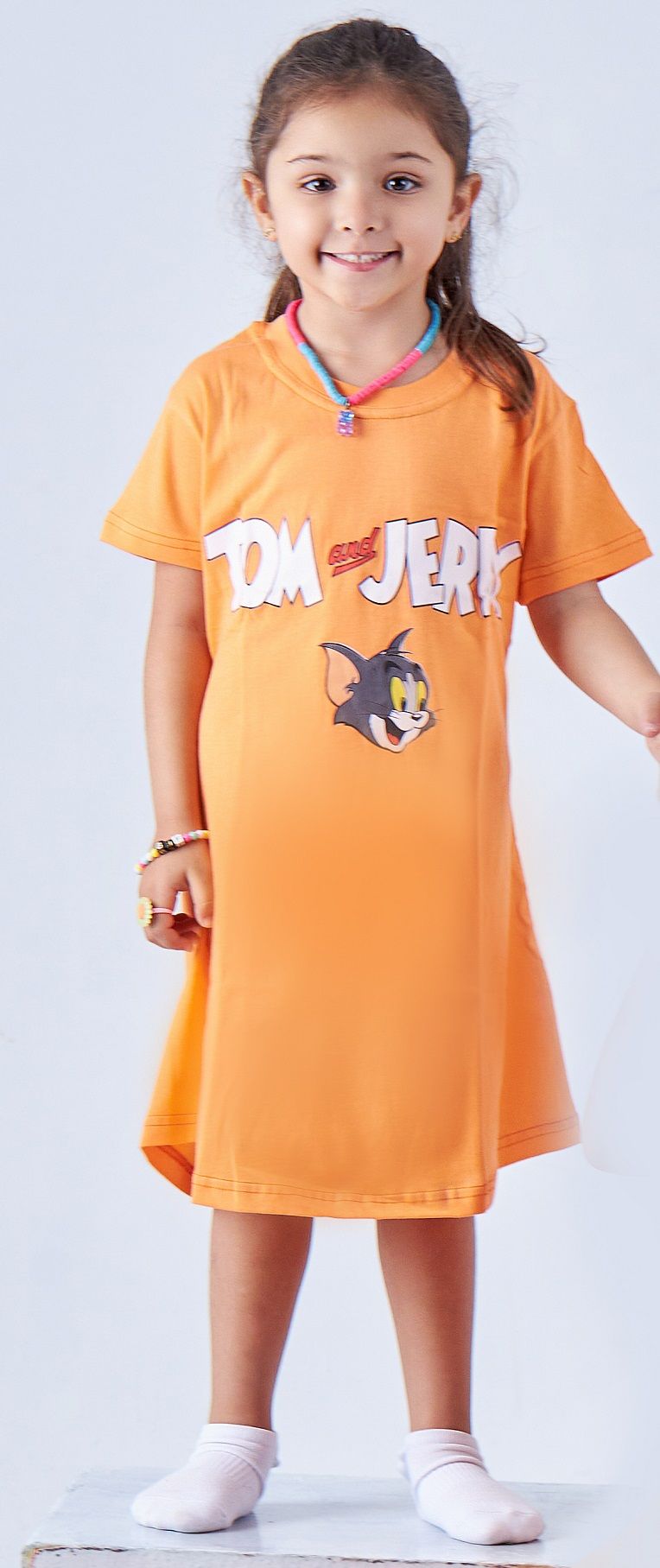 Orange Tom And Jerry Night Shirt
