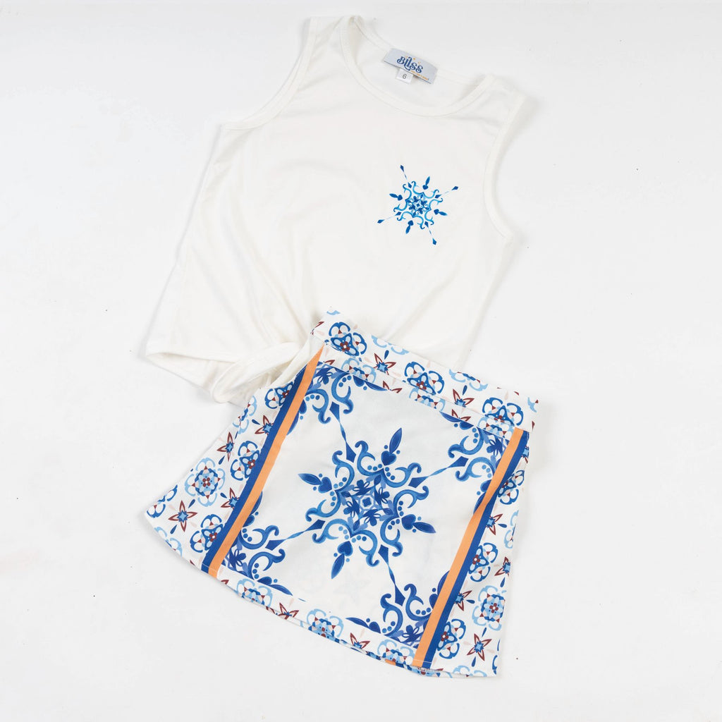tiles set of 2 skirt and t shirt - image 8