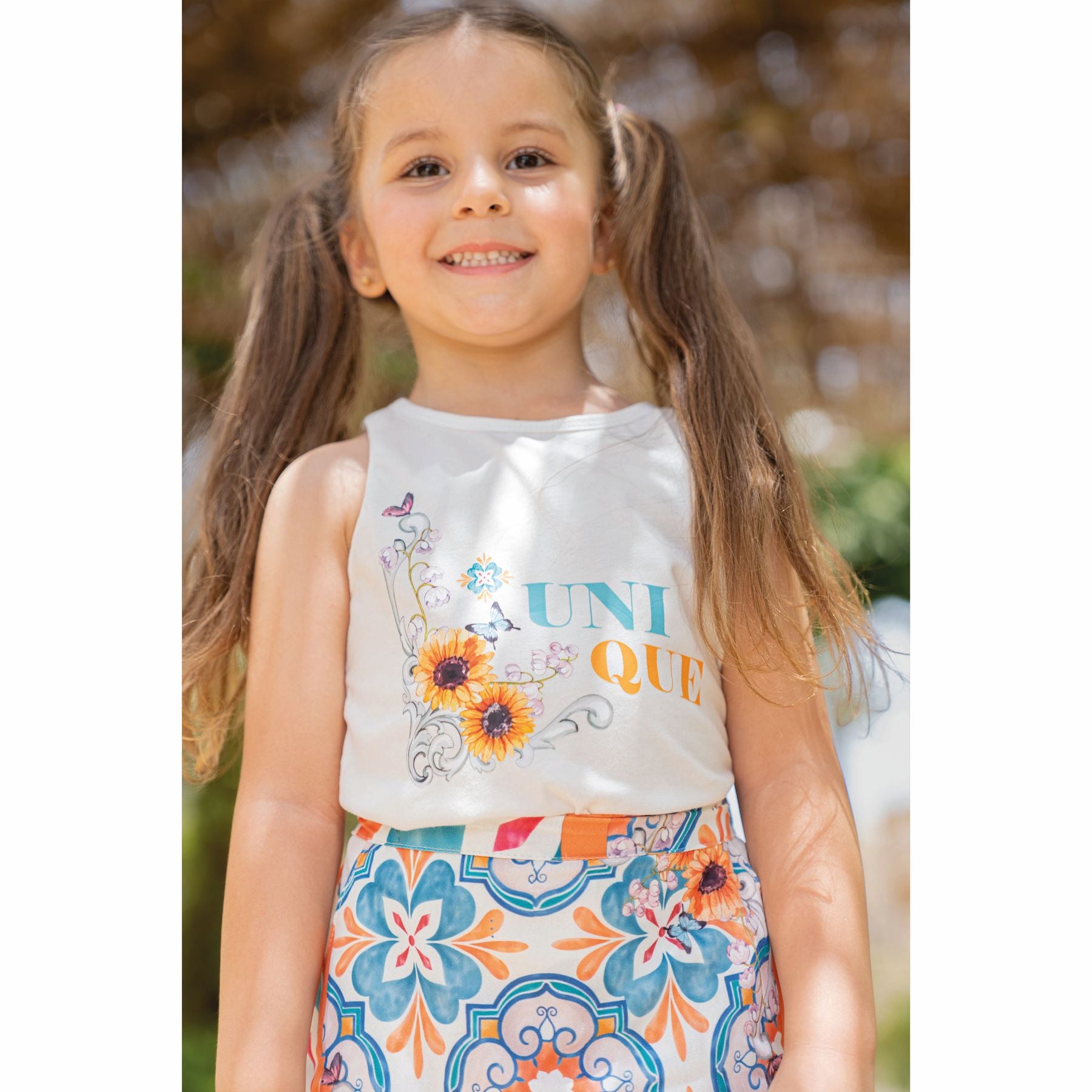 set of 2 unique print skirt and t shirt - image 4