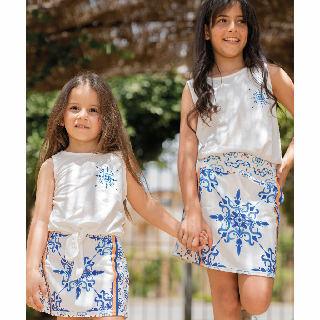 tiles set of 2 skirt and t shirt - image 3