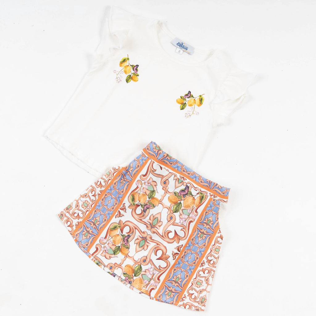 Set of Lemon Tile skirt and t shirt - image 5