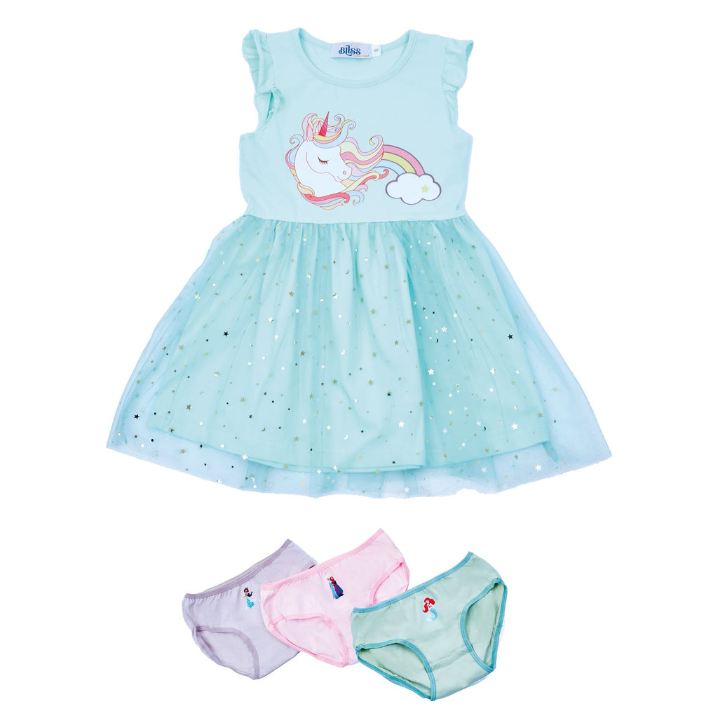 bundle of unicorn cotton tulle dress and briefs - image 2