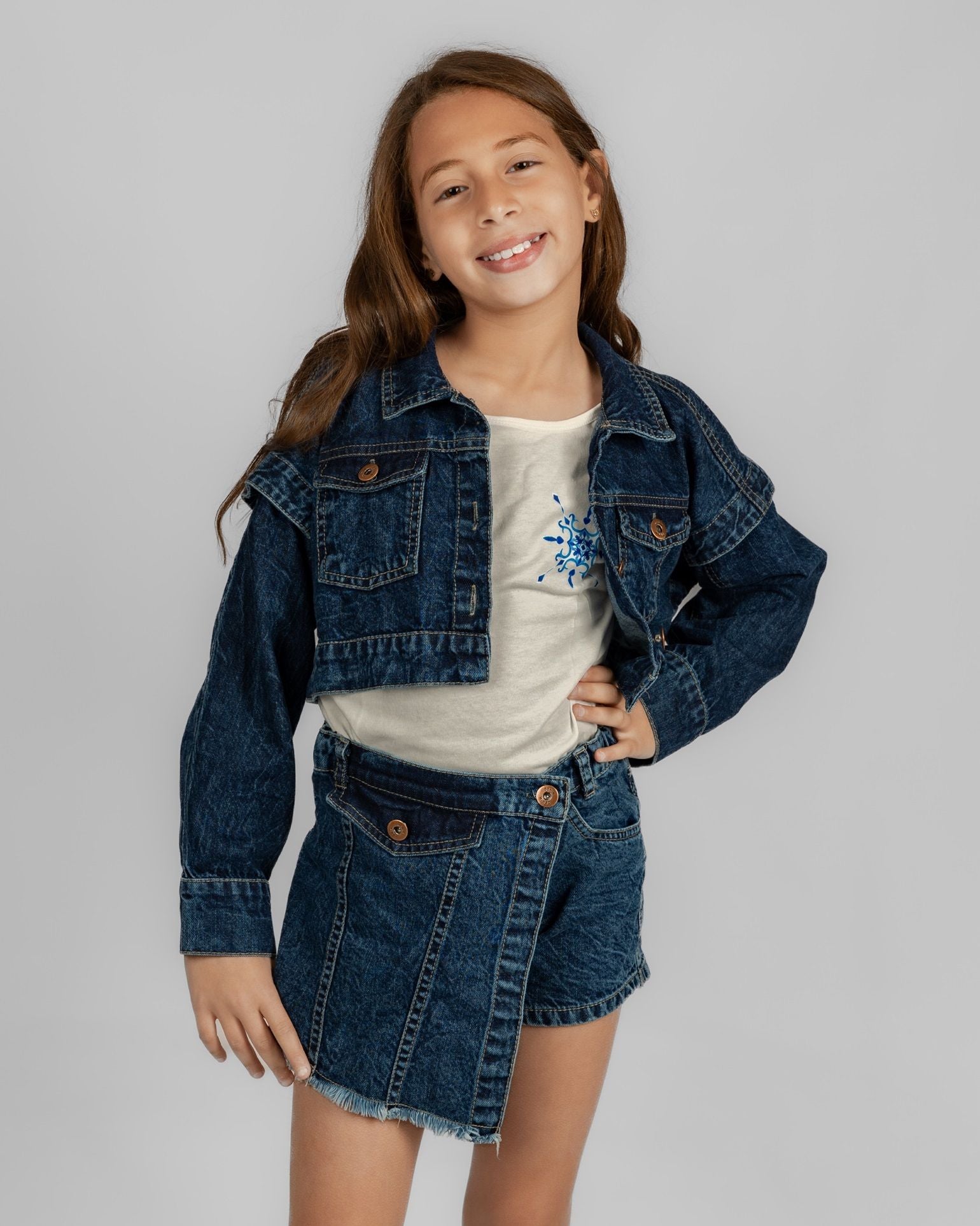 denim skort - image 3