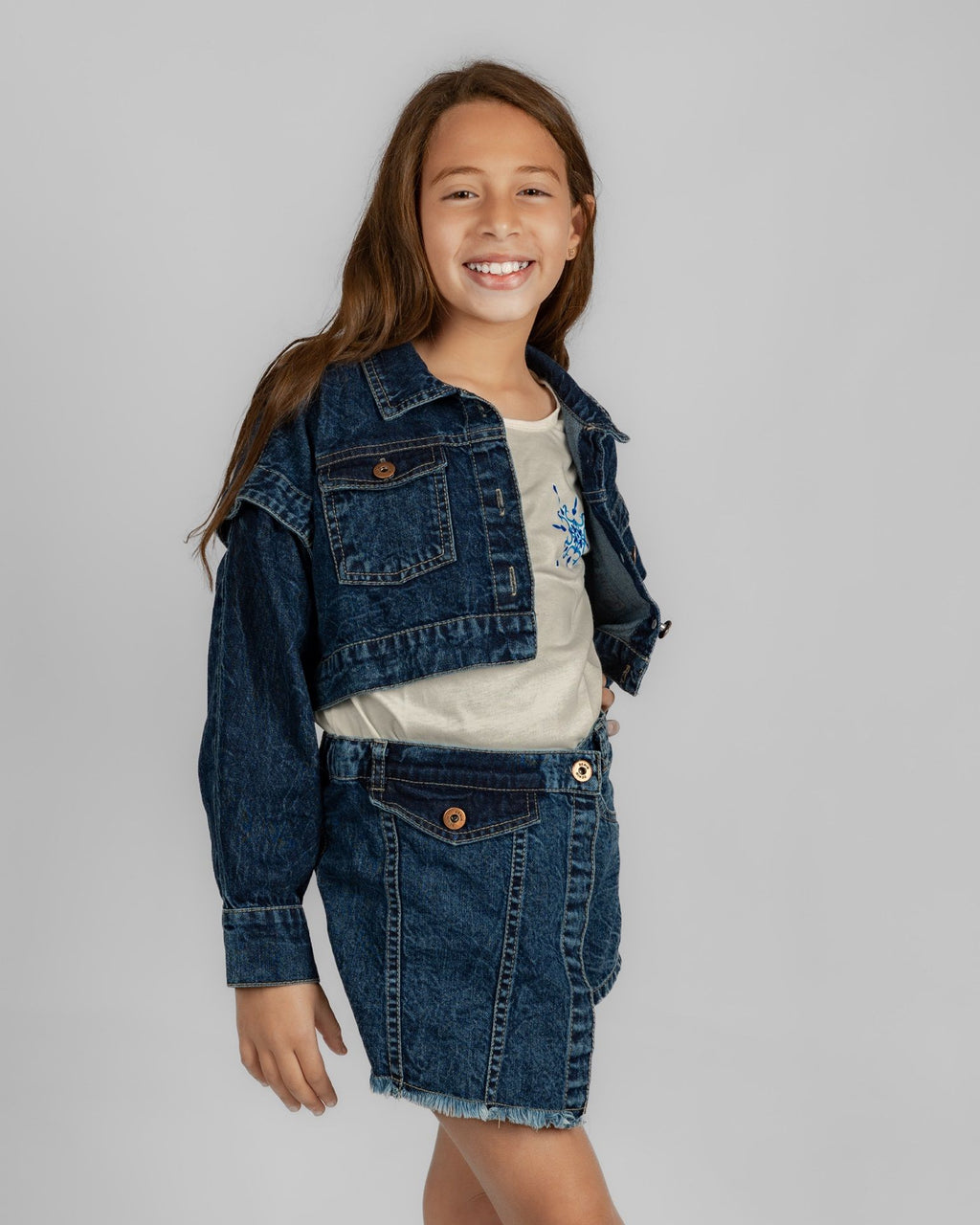 denim skort - image 4