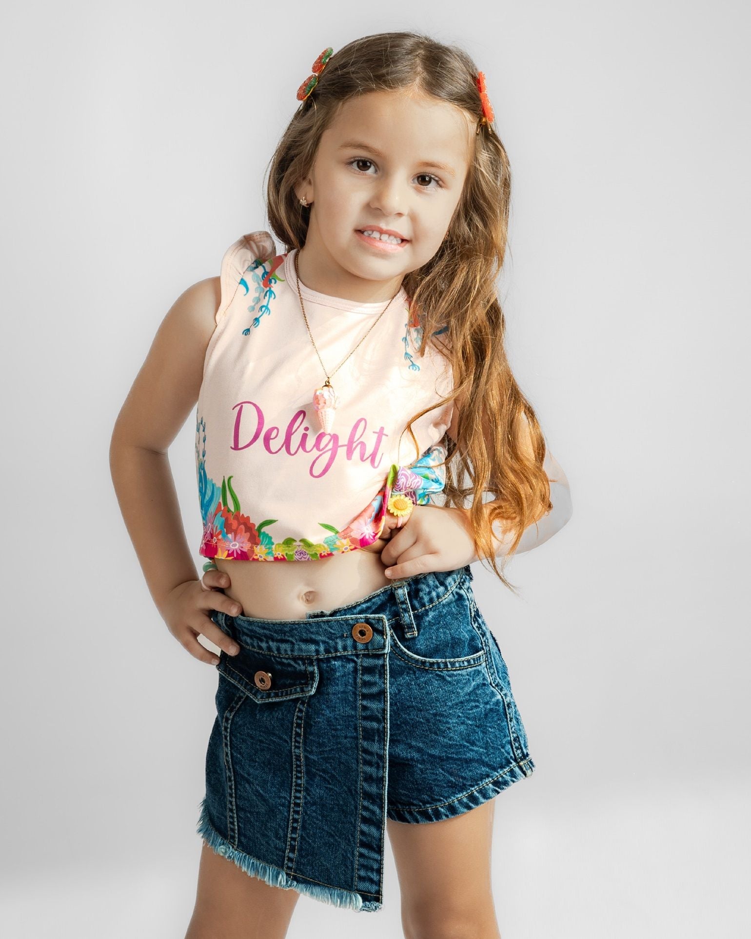 denim skort