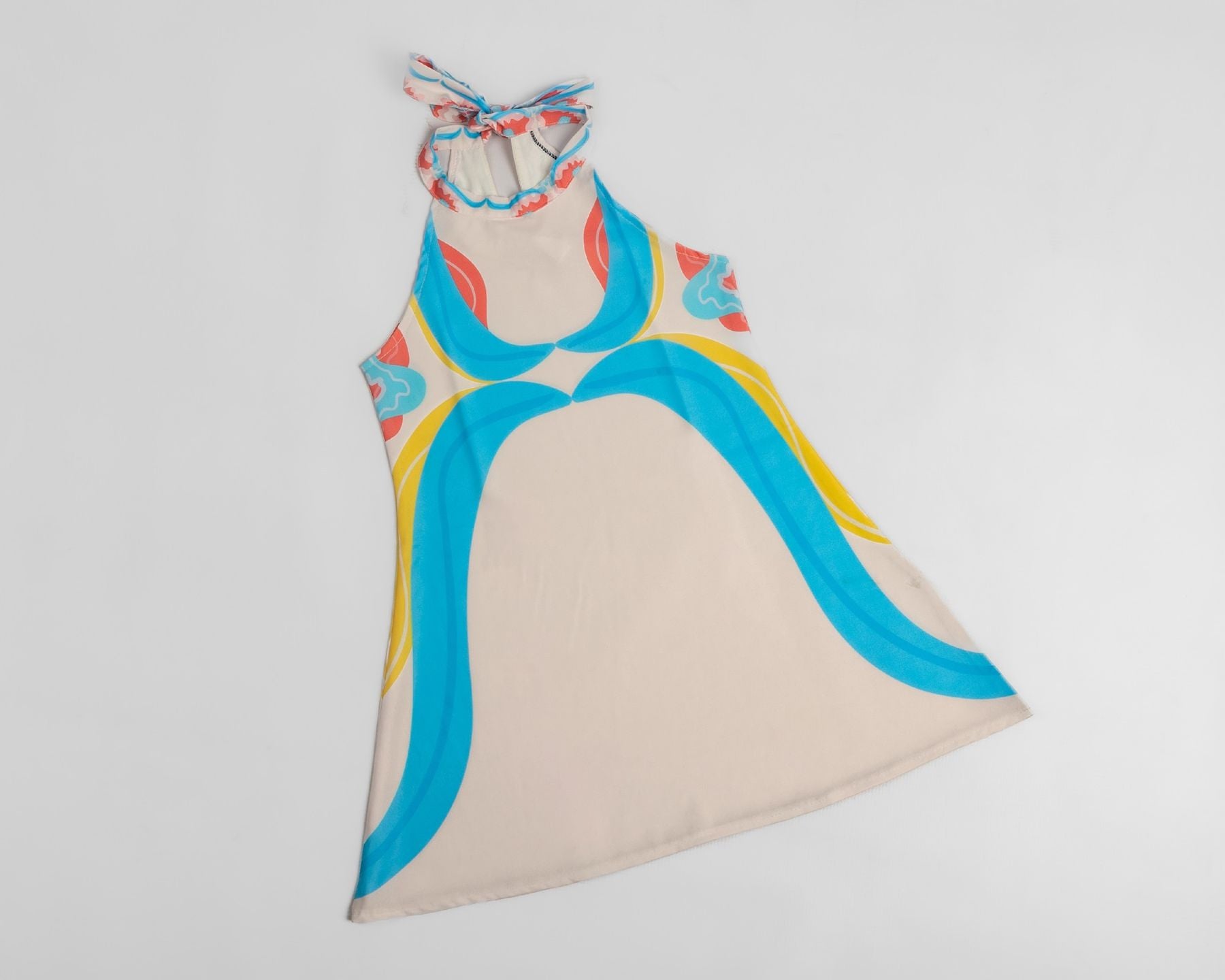 Neck printed dress - image 5