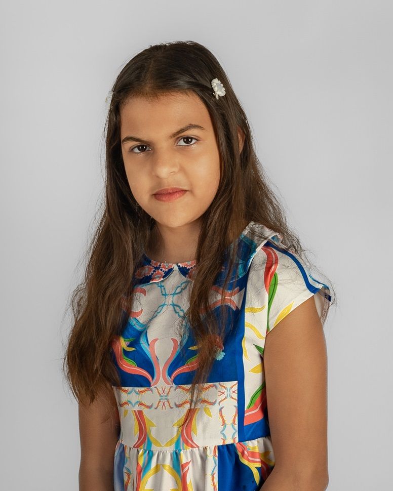 Tiles printed dress (with back buttons) - image 3