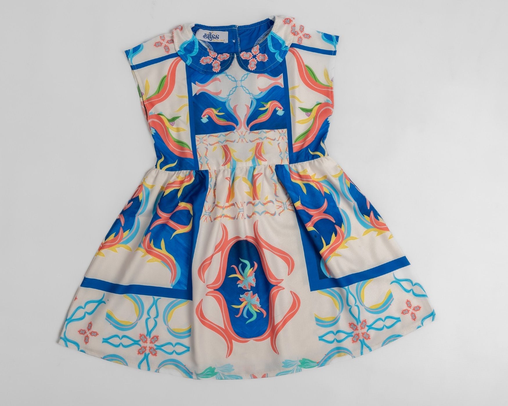 Tiles printed dress (with back buttons) - image 4