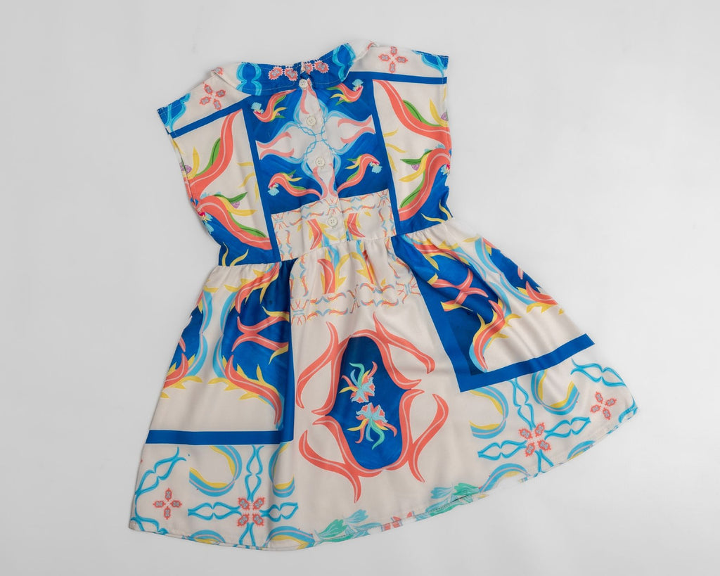 Tiles printed dress (with back buttons) - image 5