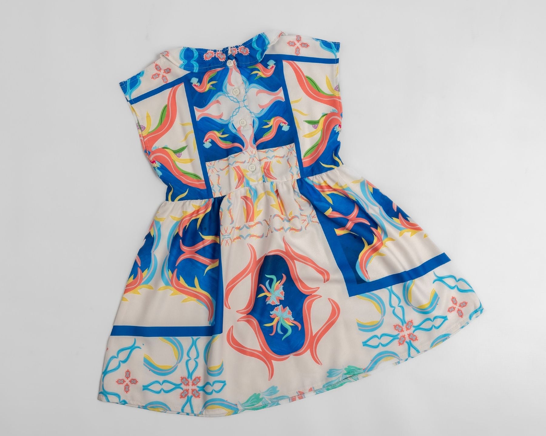 Tiles printed dress (with back buttons) - image 5