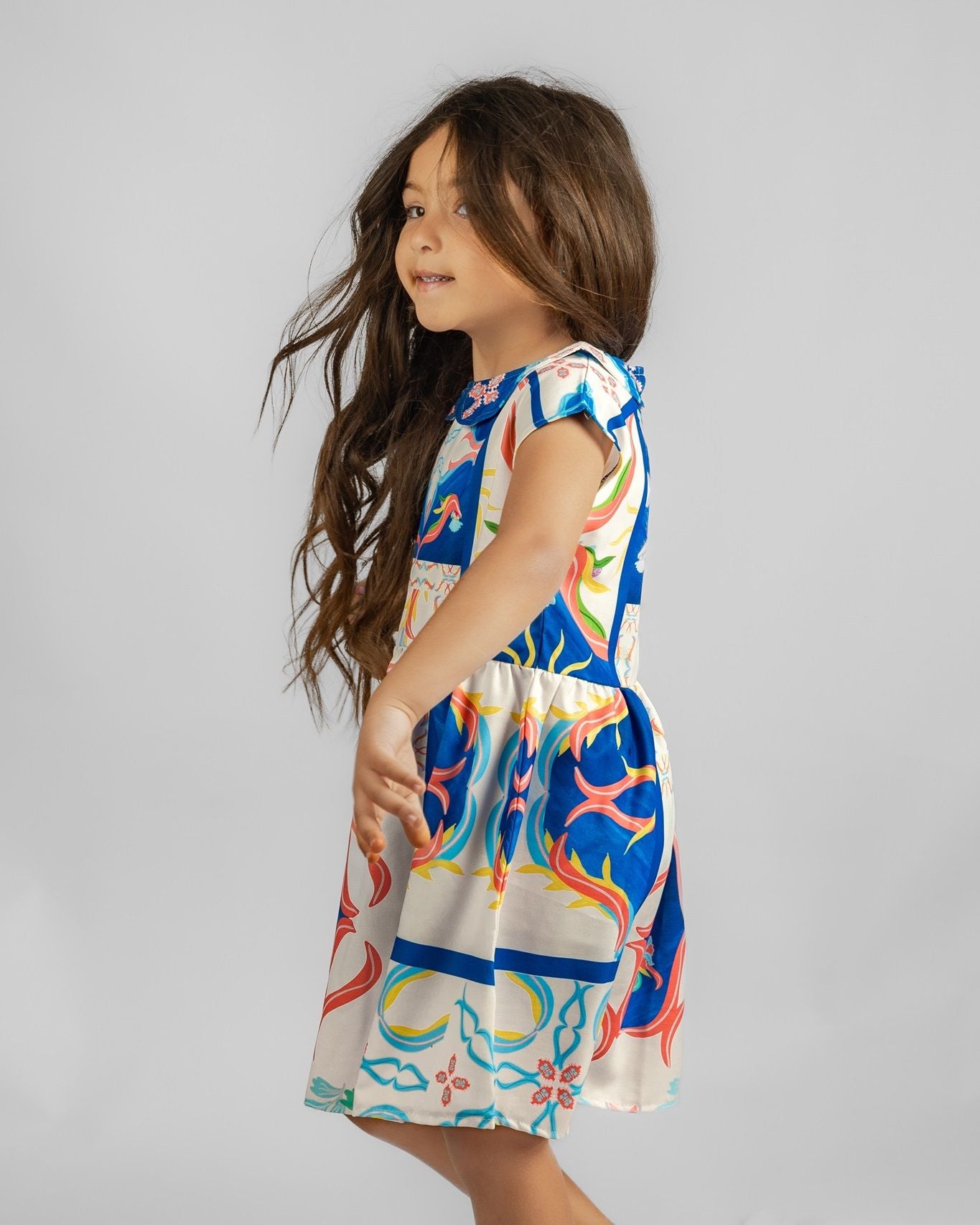 Tiles printed dress (with back buttons) - image 6