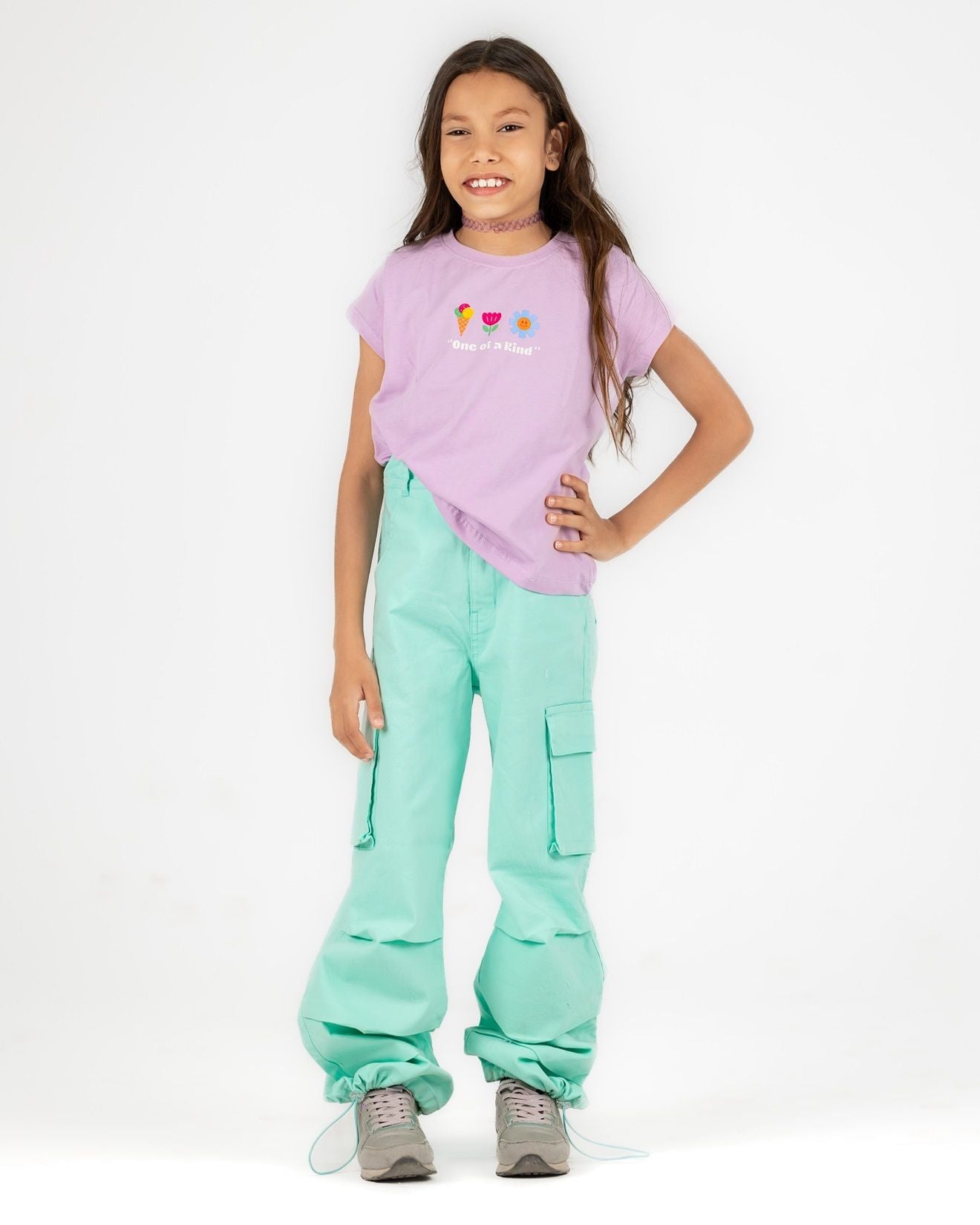 Mint blue cargo pants - image 2