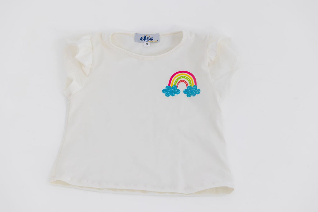 Rainbow ruffle T-shirt - image 4