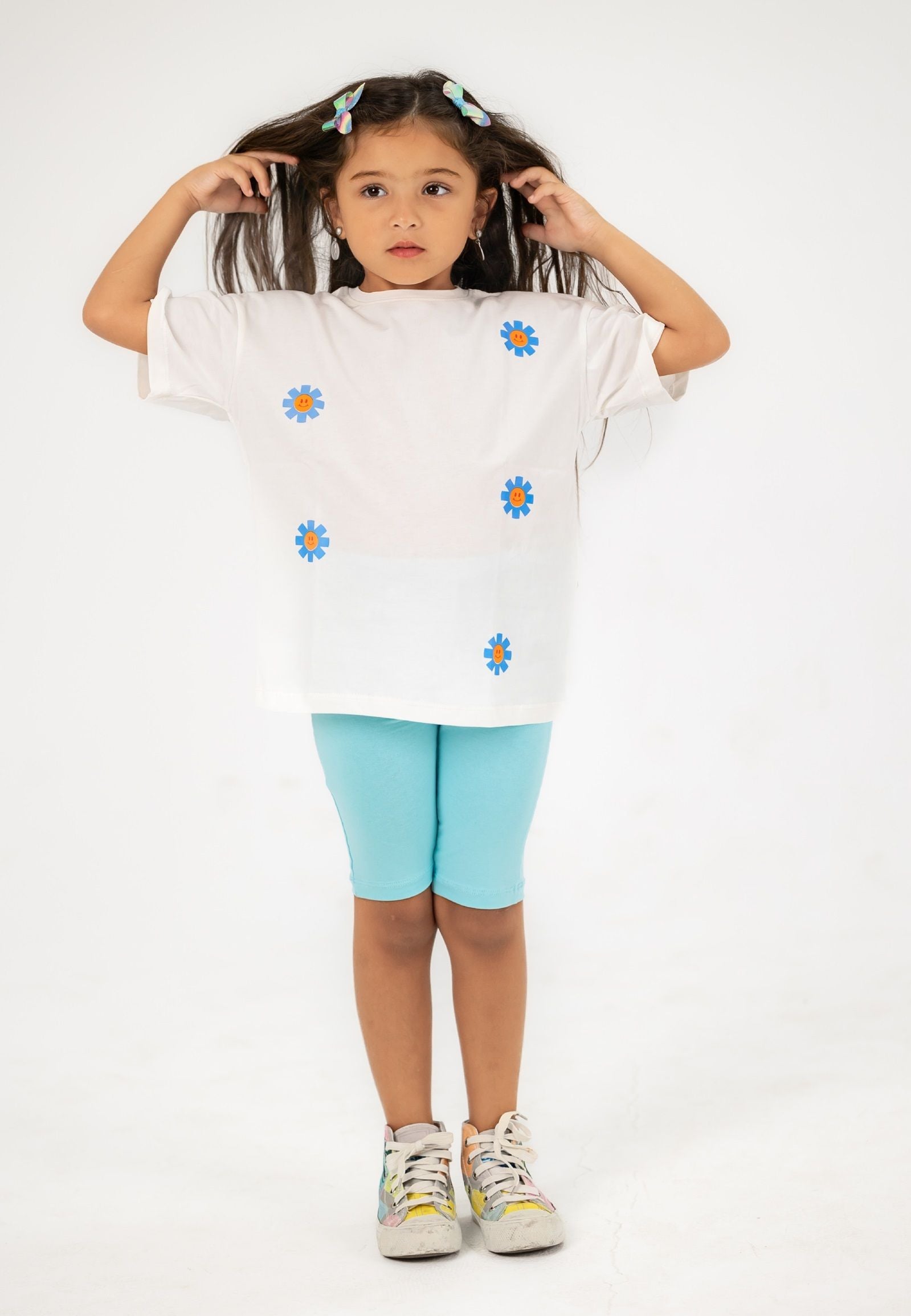 White Flowers oversized T-shirt