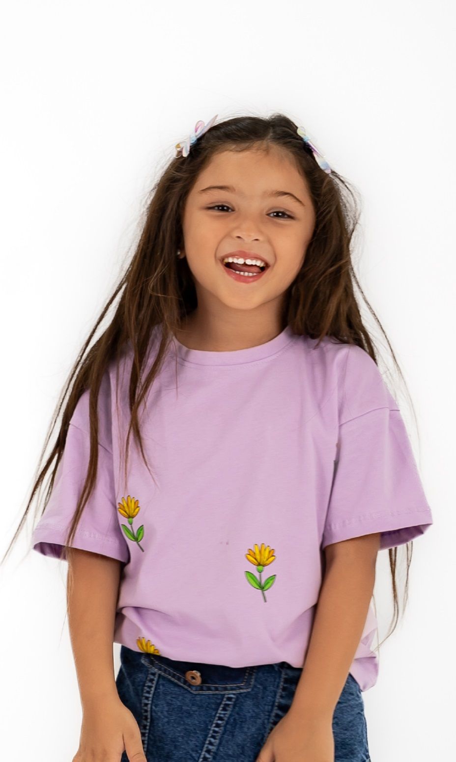 Lilac Flowers oversized T-shirt