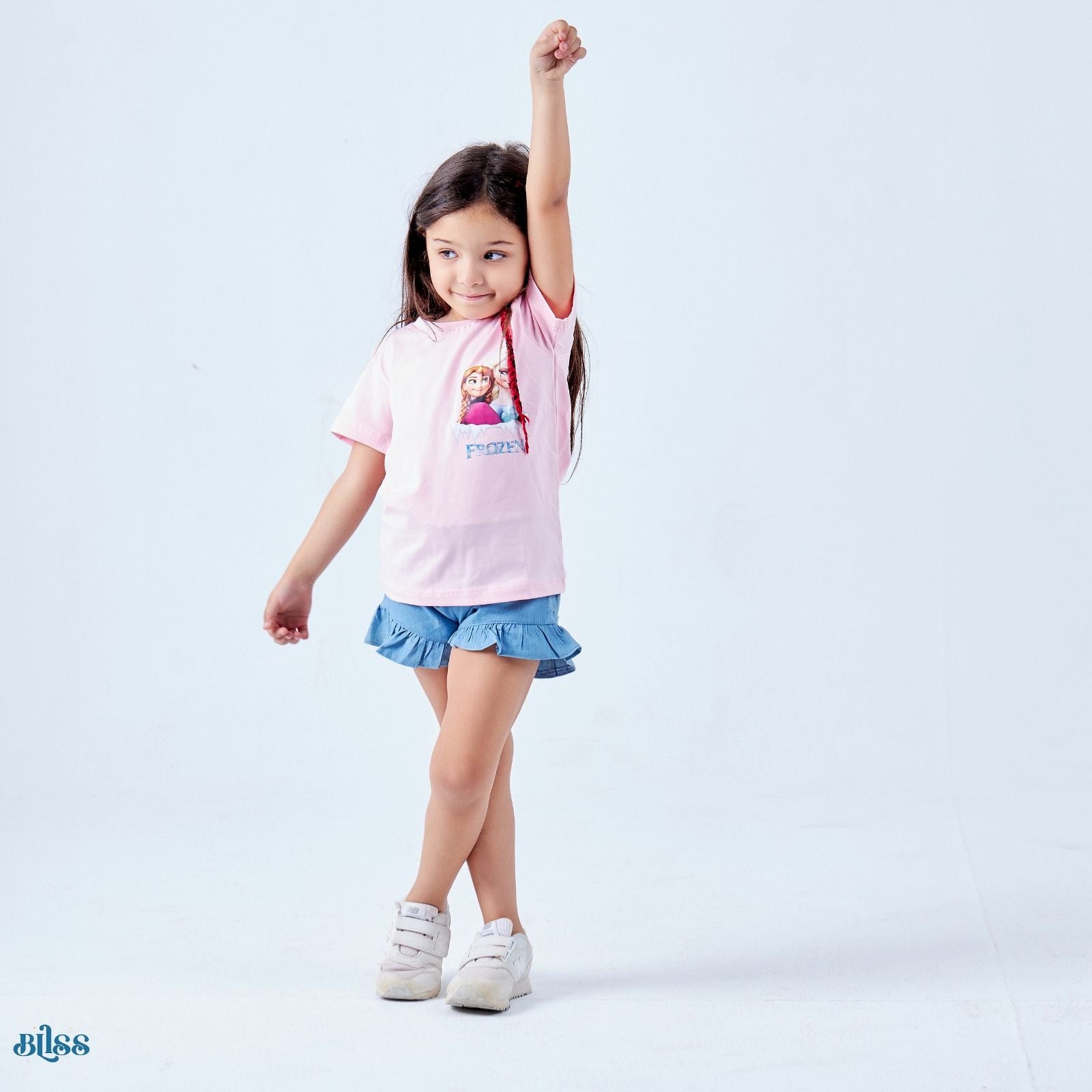 Frozen pale pink T shirt