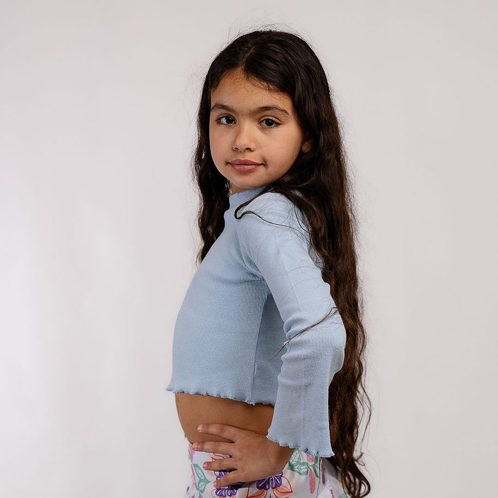 blue basic top - image 2