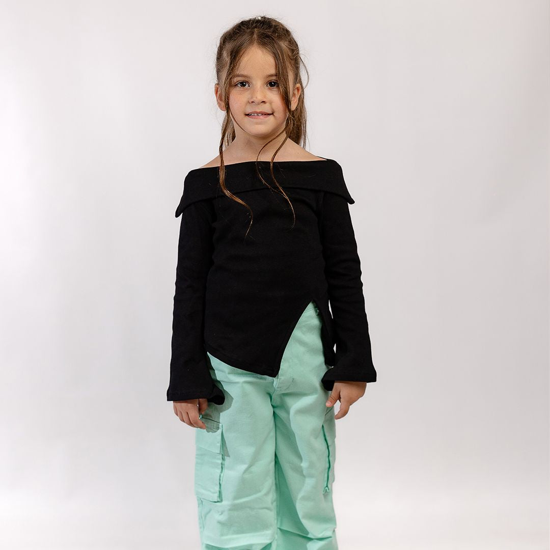 black Asymmetrical top - image 3