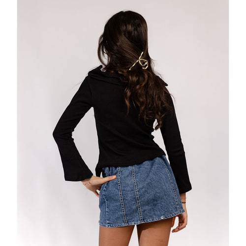 black Asymmetrical top - image 2