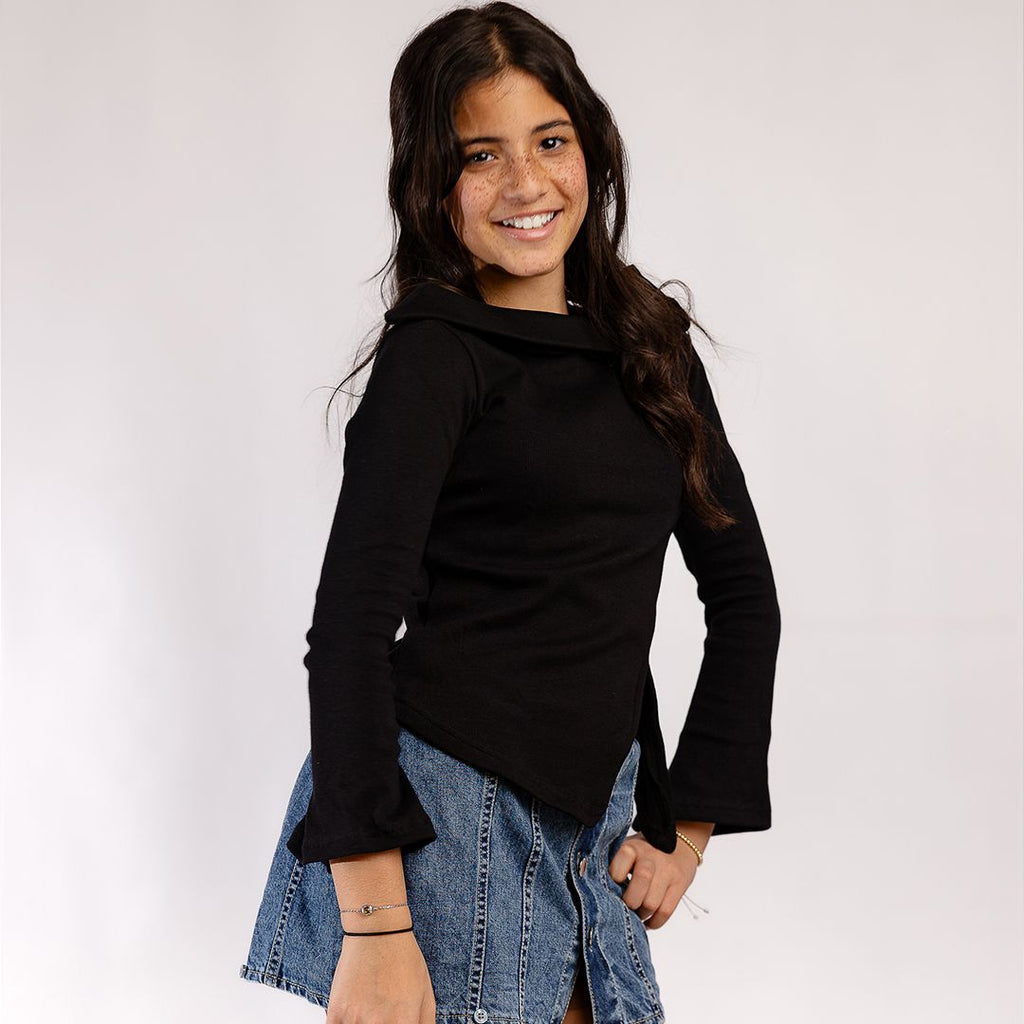 black Asymmetrical top - image 4